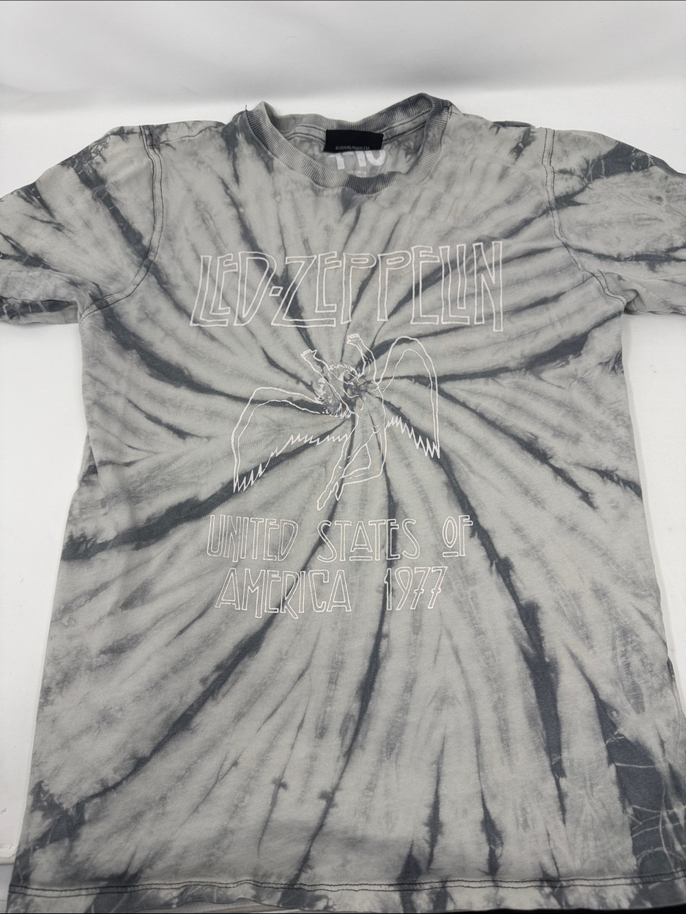 Led Zeppelin Kid’s Tie-Dye Graphic Tee - Gray size 9-10